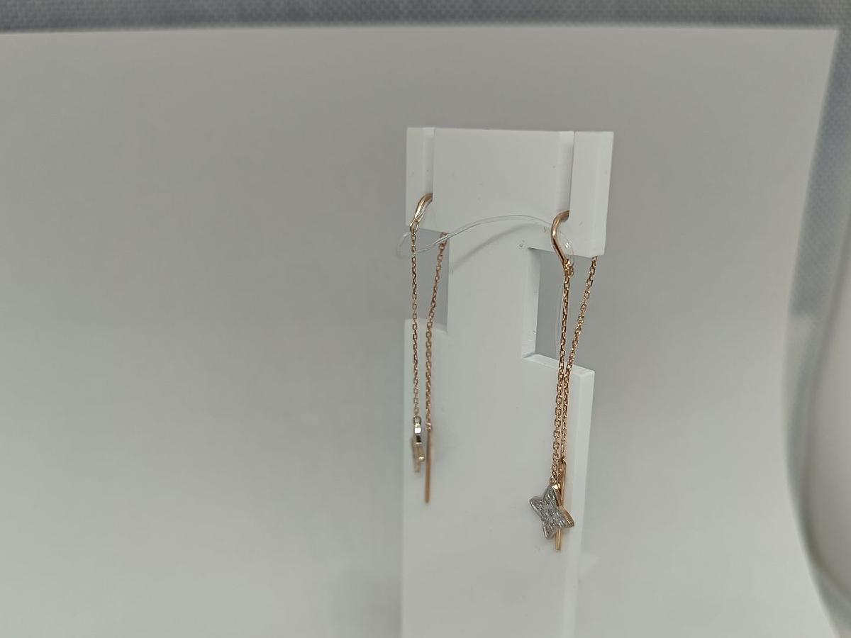 СЕРЬГИ ПРОДЕВКИ с камнями (Au 585)