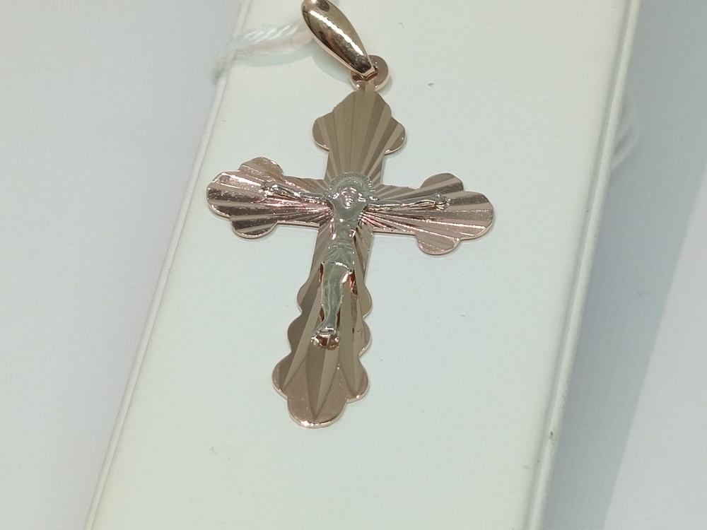 ПОДВЕСКА КРЕСТ БЕЗ КАМНЯ (Au 585)