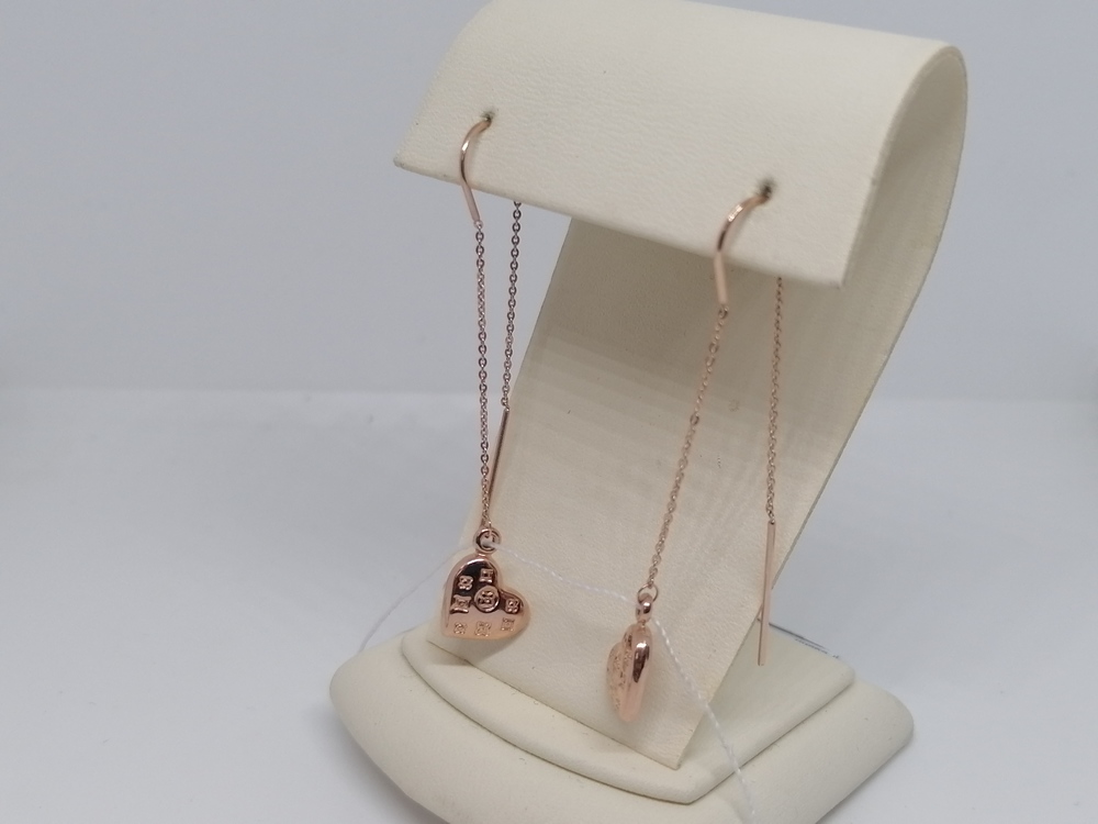 СЕРЬГИ ПРОДЕВКИ без камня (Au 585)