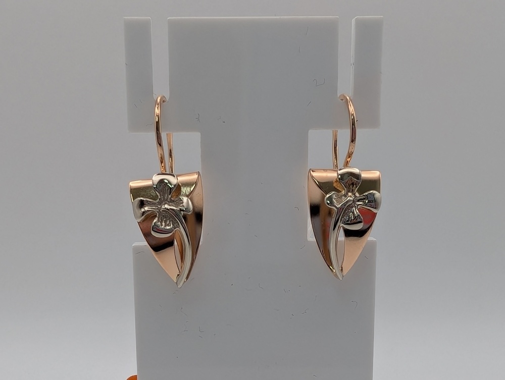 СБКМ585 СЕРЬГИ БЕЗ КАМНЯ (Au 585)