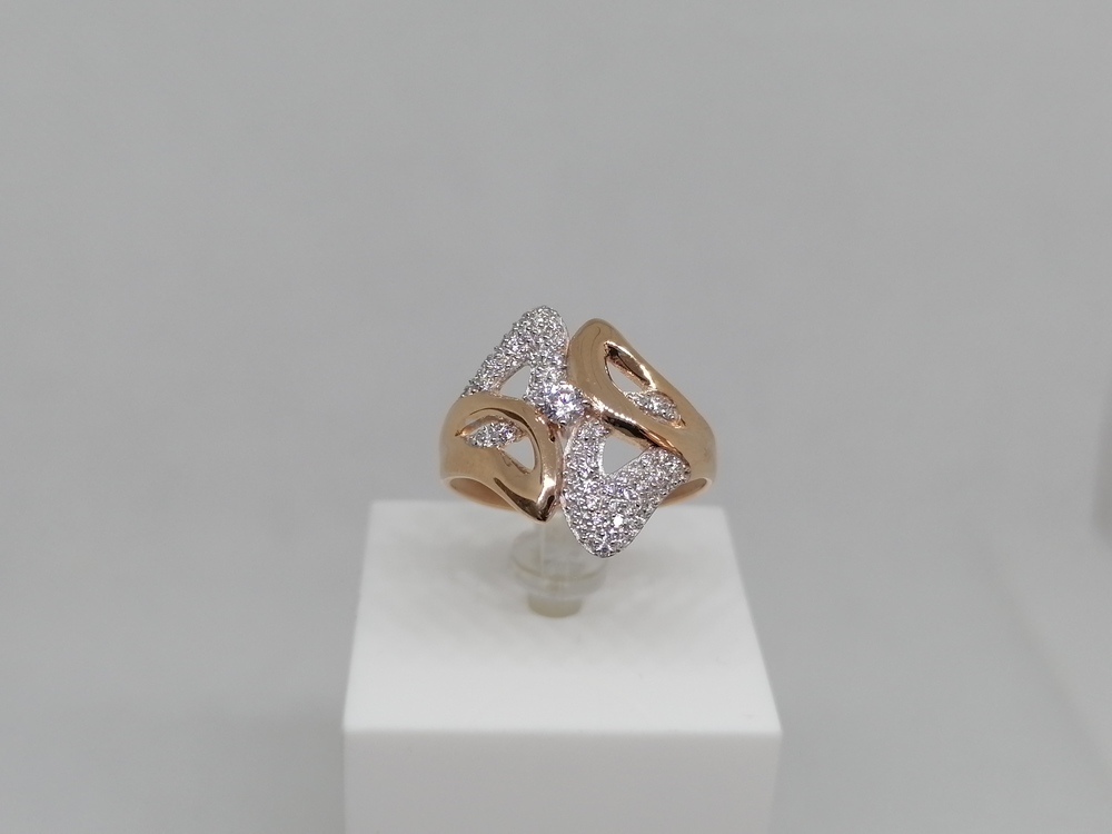 КОЛЬЦО С КАМНЯМИ (Au 585)