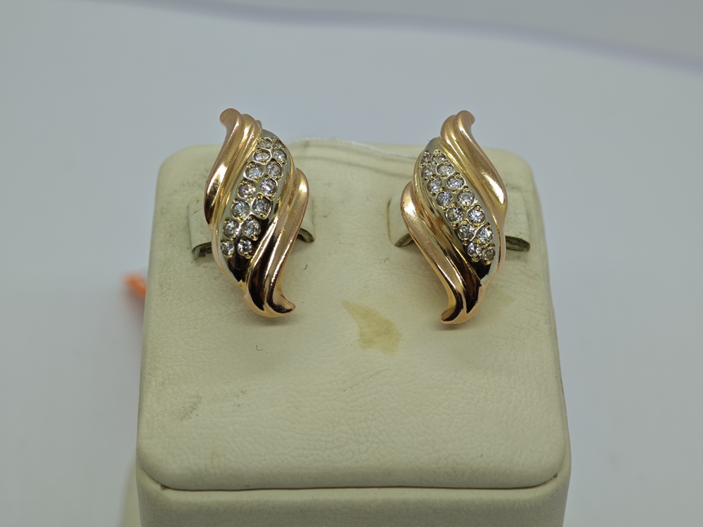 СКМИ585 СЕРЬГИ С КАМНЯМИ (Au 585)