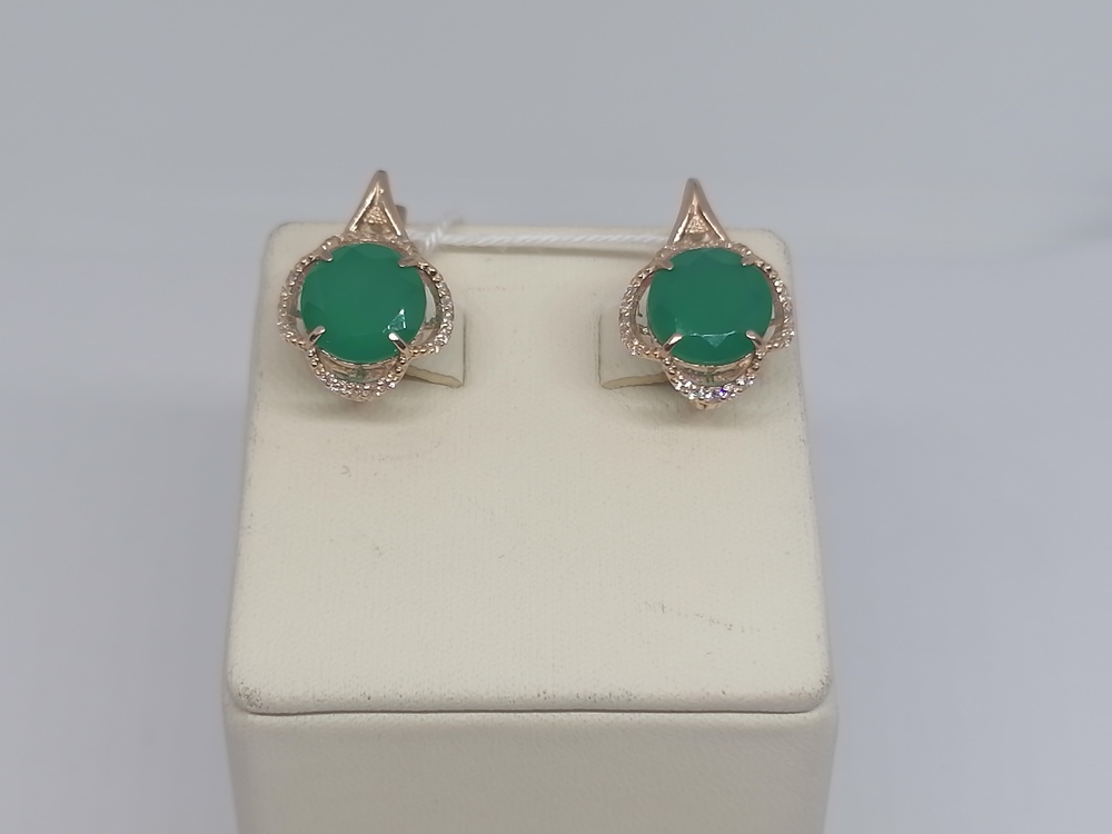 СКМИ585 СЕРЬГИ С КАМНЯМИ (Au 585)