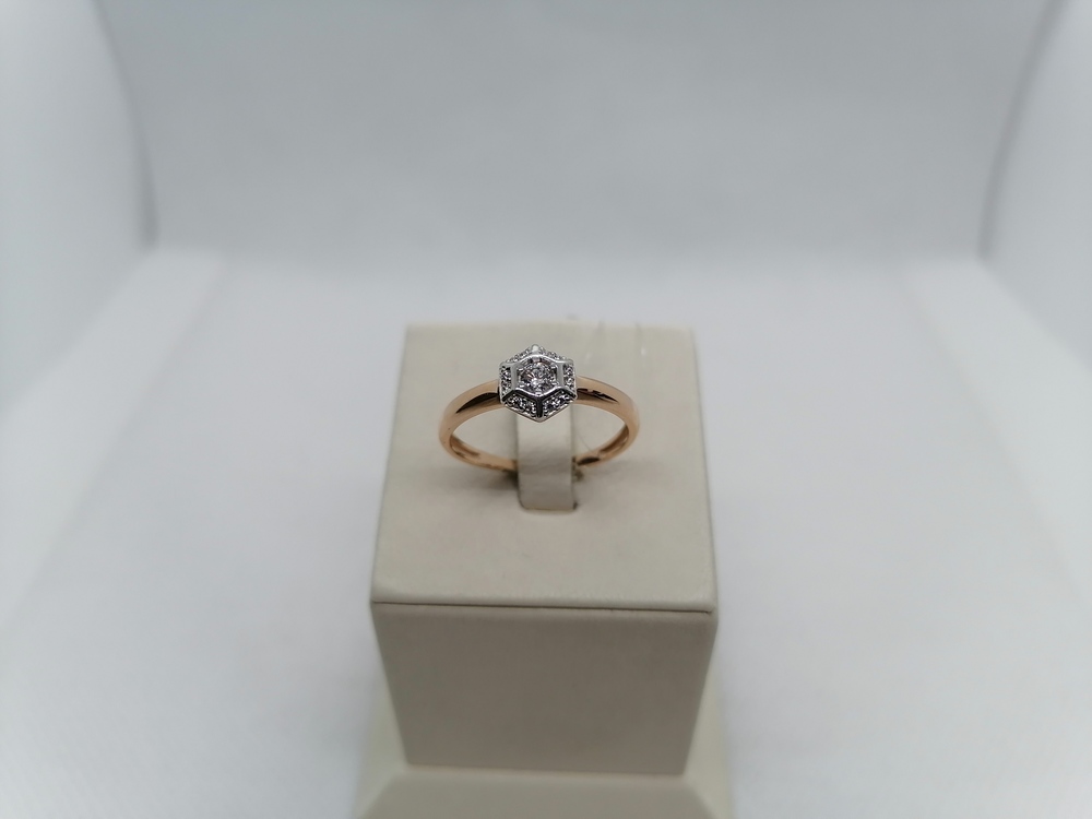 КОЛЬЦО С КАМНЯМИ (Au 585)