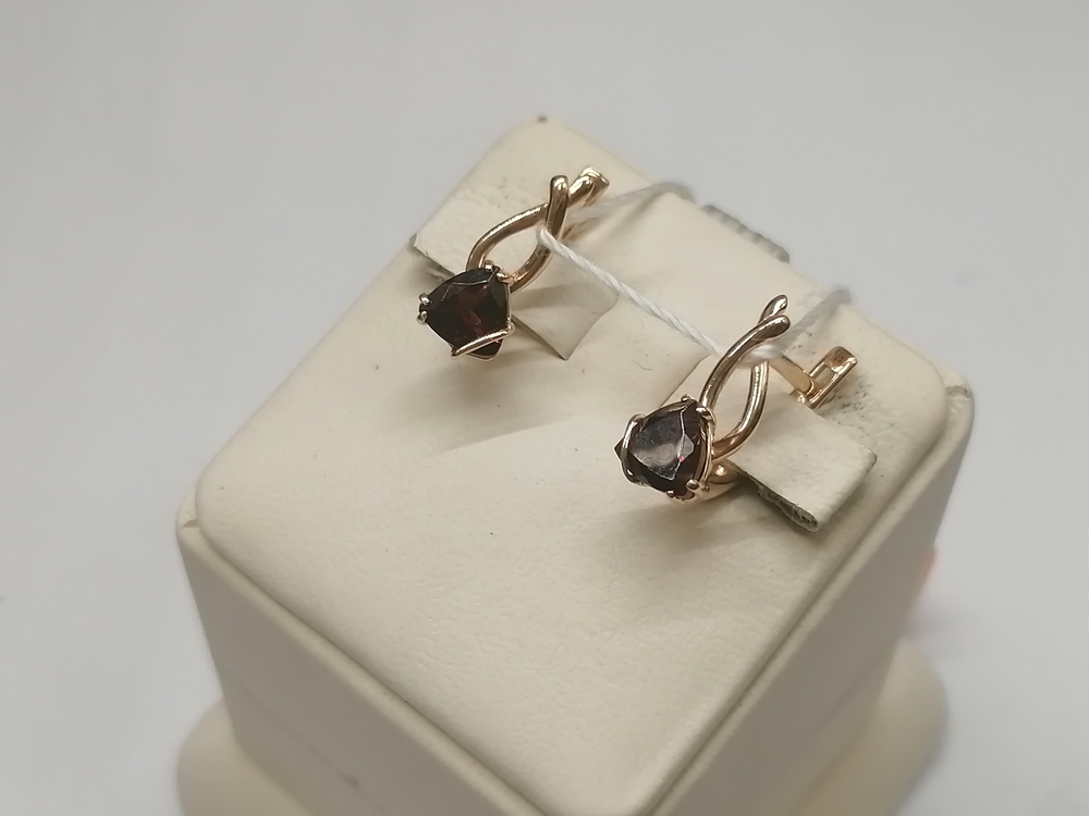 СЕРЬГИ С КАМНЕМ (Au 585)