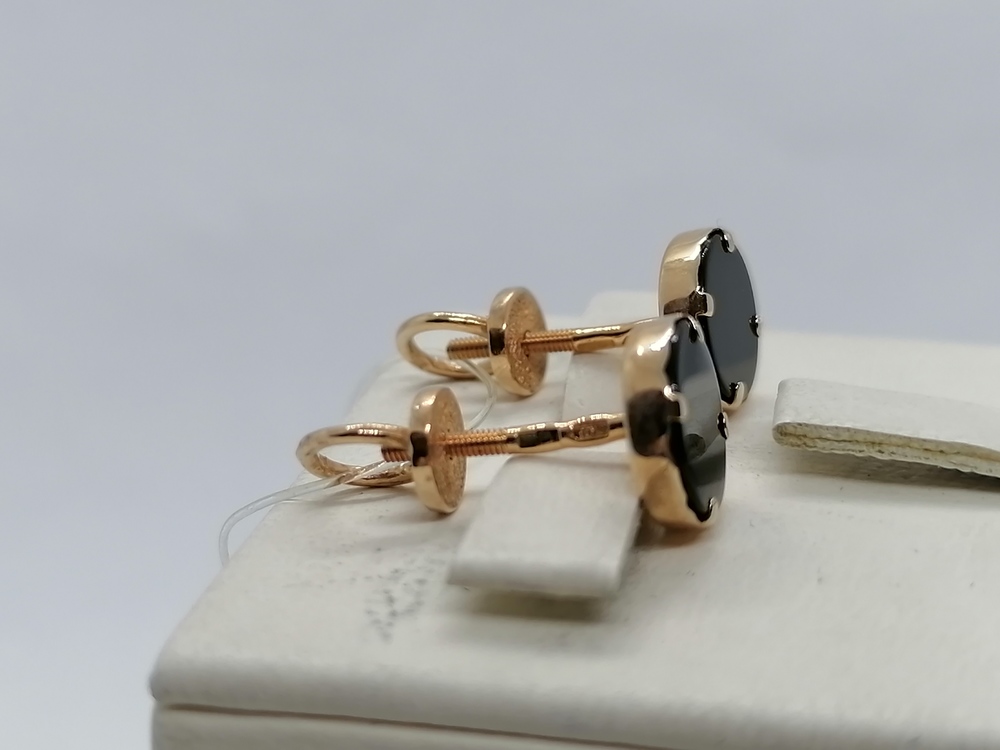 СЕРЬГИ ПУСЕТЫ с камнем (Au 585)