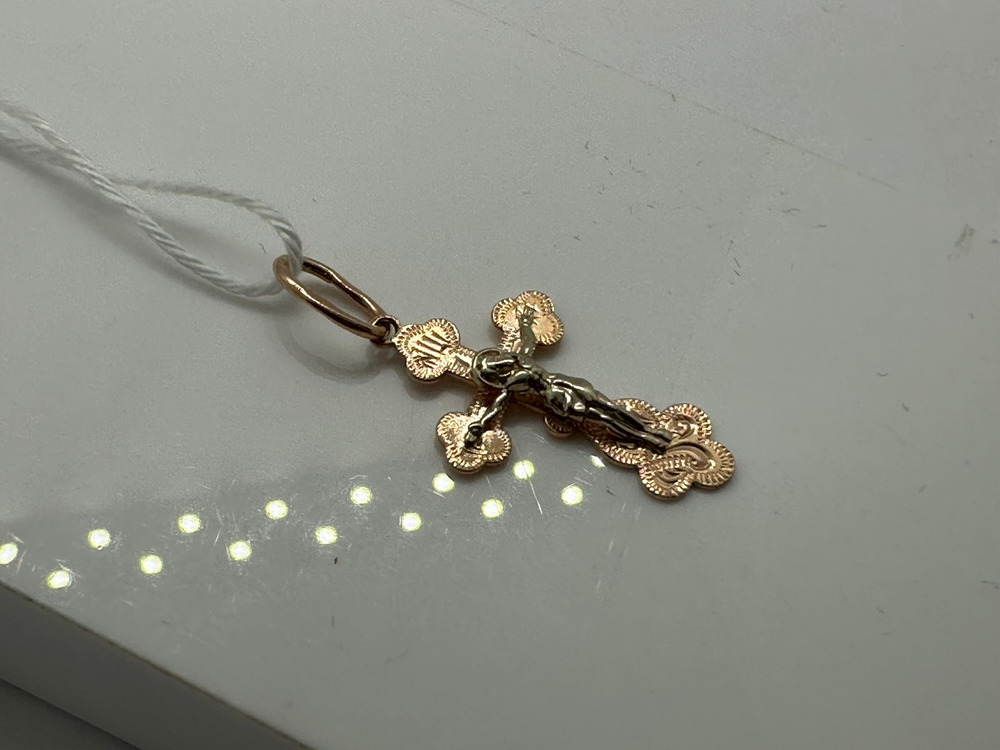 ПОДКБК585 ПОДВЕСКА КРЕСТ БЕЗ КАМНЯ (Au 585)