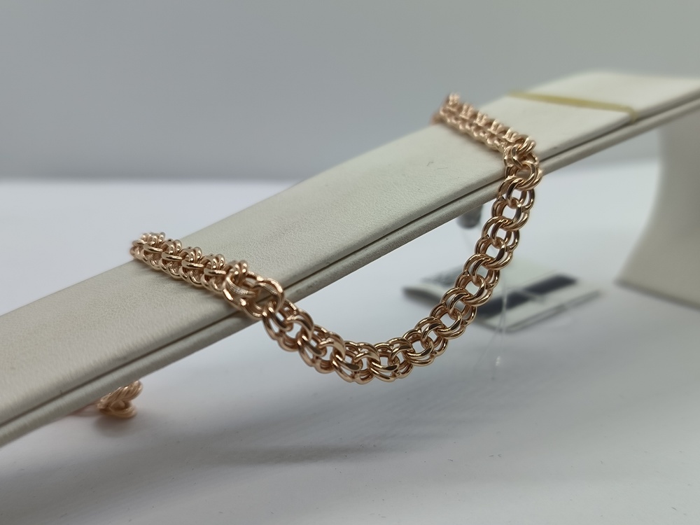 БРАСЛЕТ ПУСТОТЕЛЫЙ Бисмарк (Au 585)