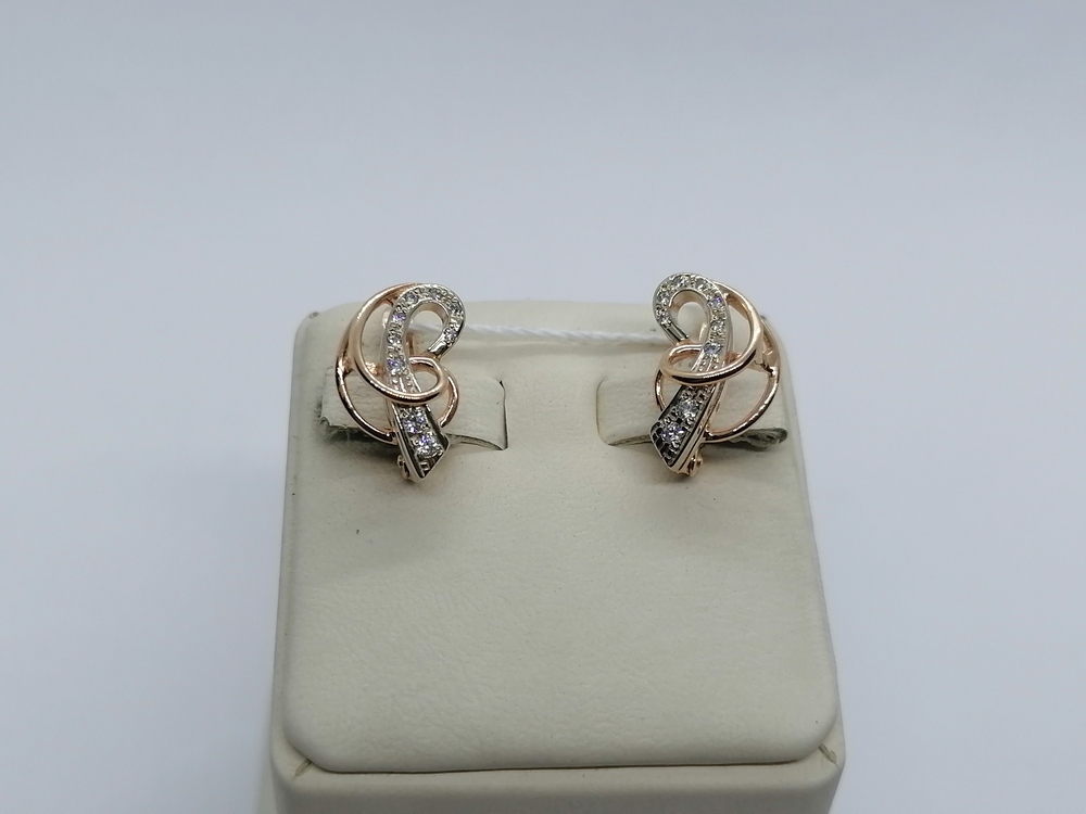 СКМИ585 СЕРЬГИ С КАМНЯМИ (Au 585)