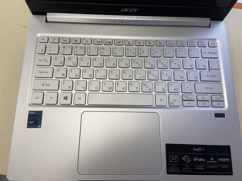 Ноутбук Acer; Core i5-1135G7, HD Graphics, 8 Гб, 512 GB, Нет