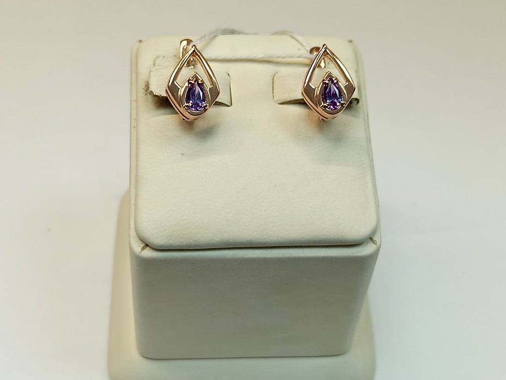 СЕРЬГИ С КАМНЕМ (Au 585)