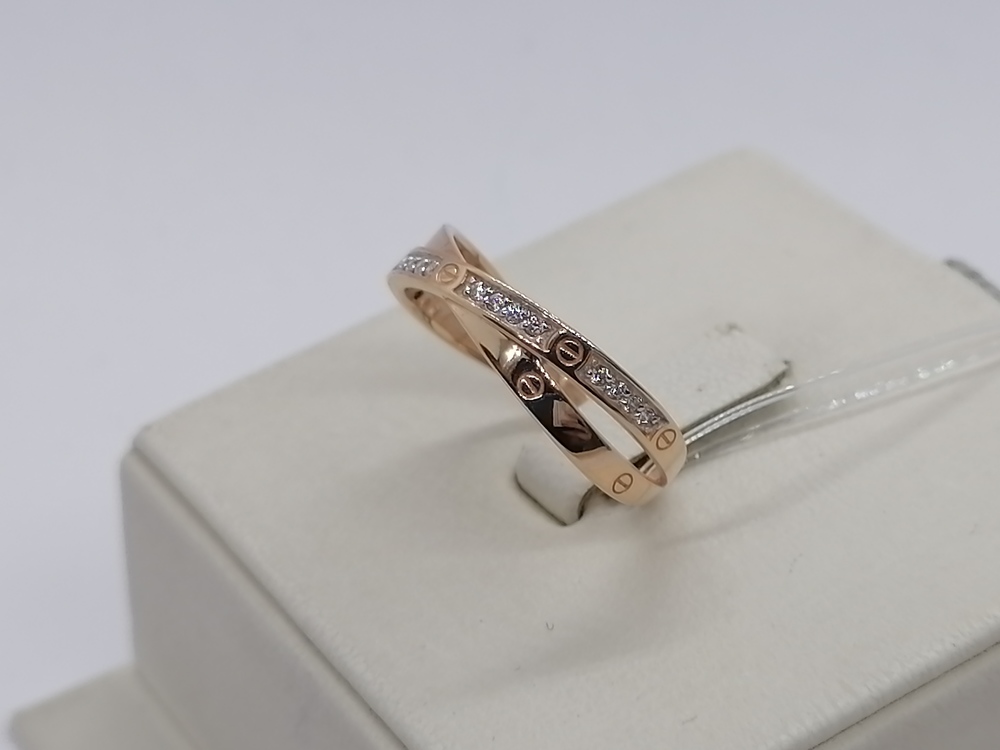 КОЛЬЦО С КАМНЯМИ (Au 585)