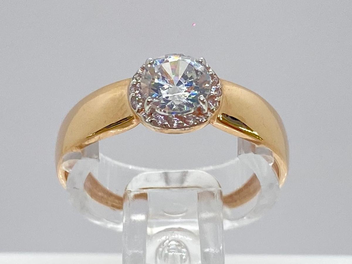 КОЛЬЦО С КАМНЯМИ (Au 585)