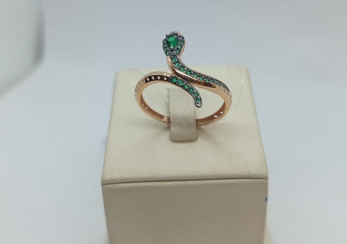 КОЛЬЦО С КАМНЯМИ (Au 585)