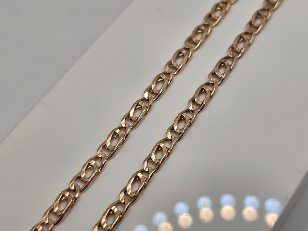 ЦЕПЬ ПОЛНОВЕСНАЯ Птичий глаз(глаз пантеры) (Au 585)