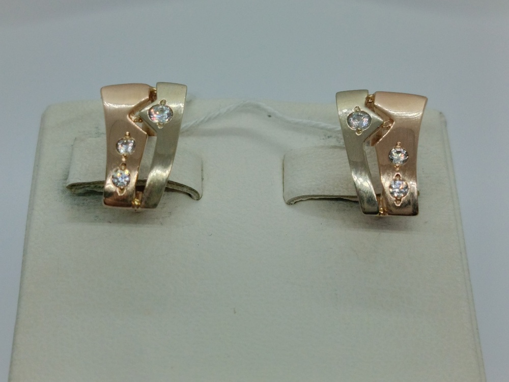 СКМИ585 СЕРЬГИ С КАМНЯМИ (Au 585)