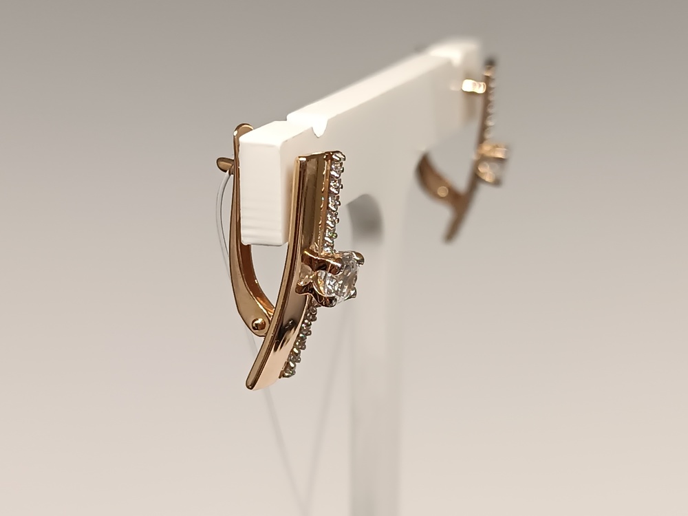 020272-1102 СЕРЬГИ С КАМНЯМИ (Au 585)