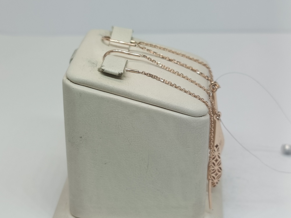 СЕРЬГИ ПЕТЕЛЬКА без камня (Au 585)