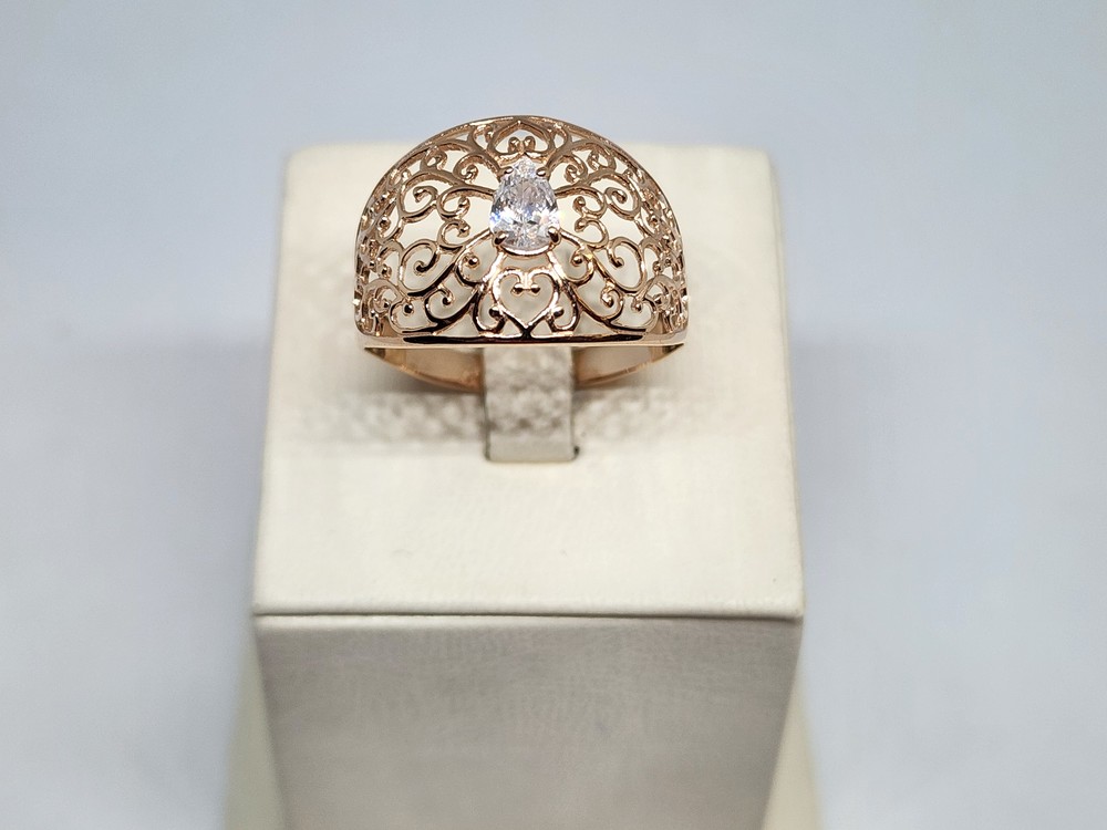 11086 КОЛЬЦО С КАМНЕМ (Au 585)