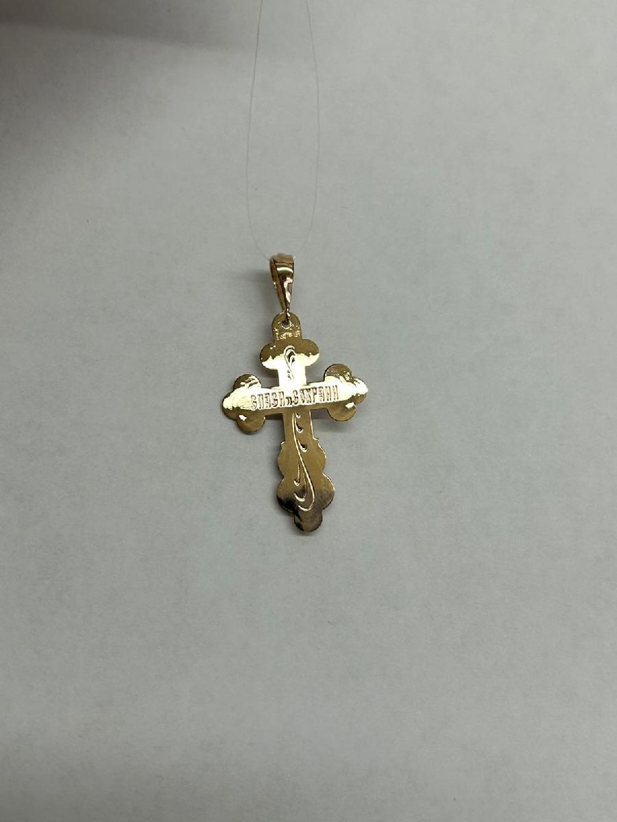 ПОДВЕСКА КРЕСТ без камня (Au 585)