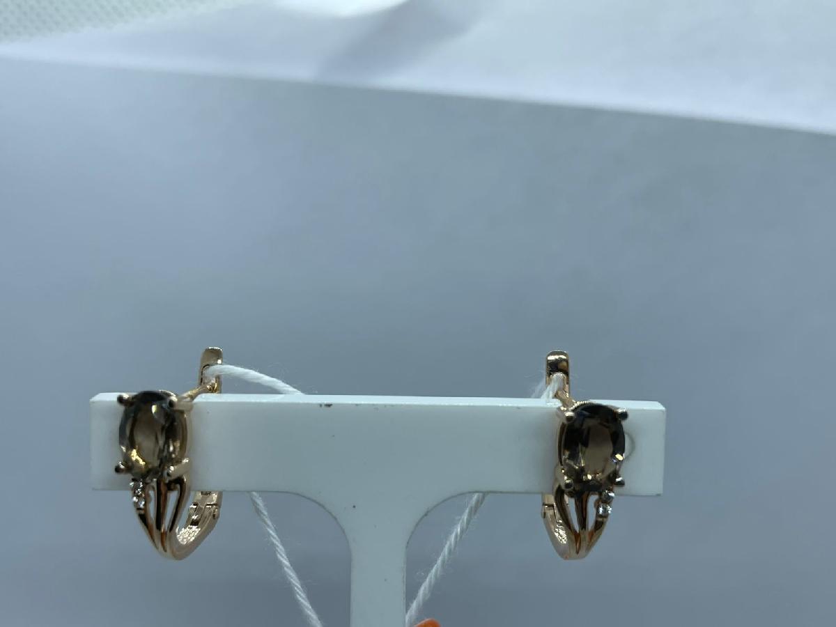 СКМИ585 СЕРЬГИ С КАМНЯМИ (Au 585)