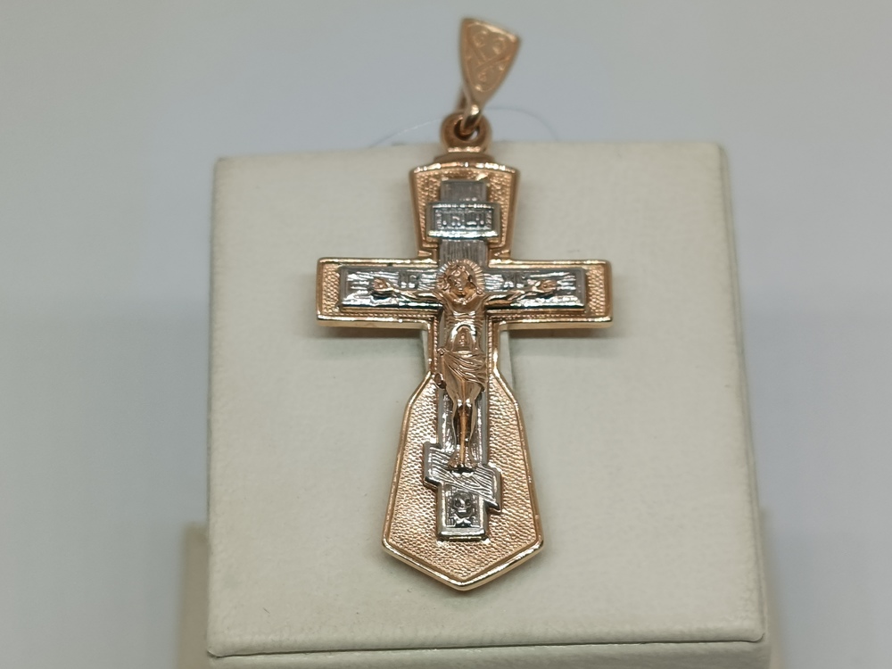 ПОДВЕСКА КРЕСТ без камня (Au 585)