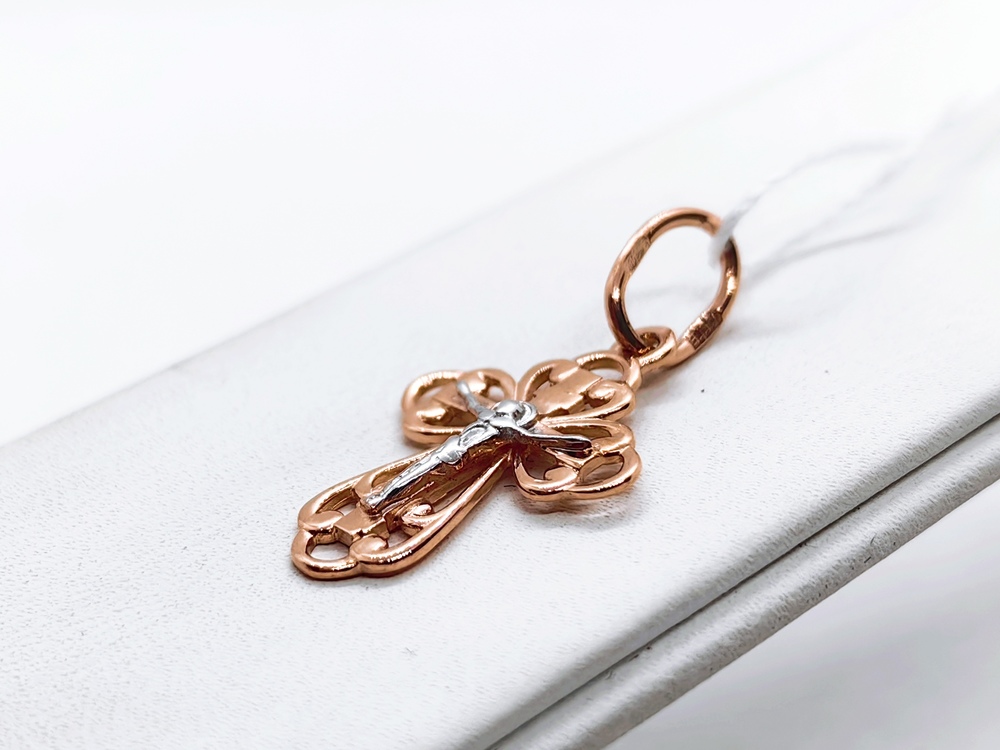 ПОДВЕСКА КРЕСТ без камня (Au 585)