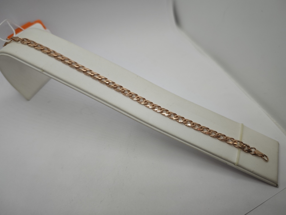 БРАСЛЕТ ПОЛНОВЕСНЫЙ Ромб двойной Au 585