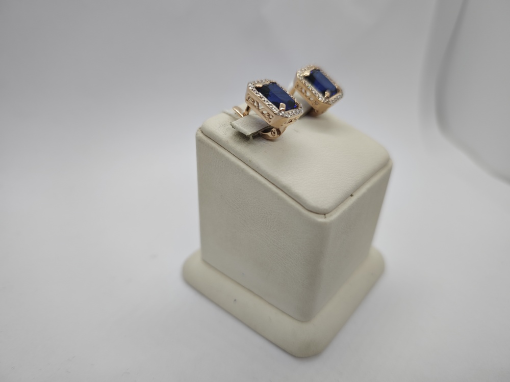 СКМИ585 СЕРЬГИ С КАМНЯМИ (Au 585)