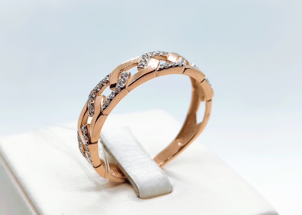 КОЛЬЦО С КАМНЯМИ (Au 585)