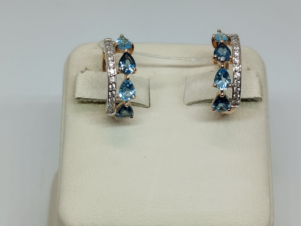 СЕРЬГИ С КАМНЯМИ (Au 585)