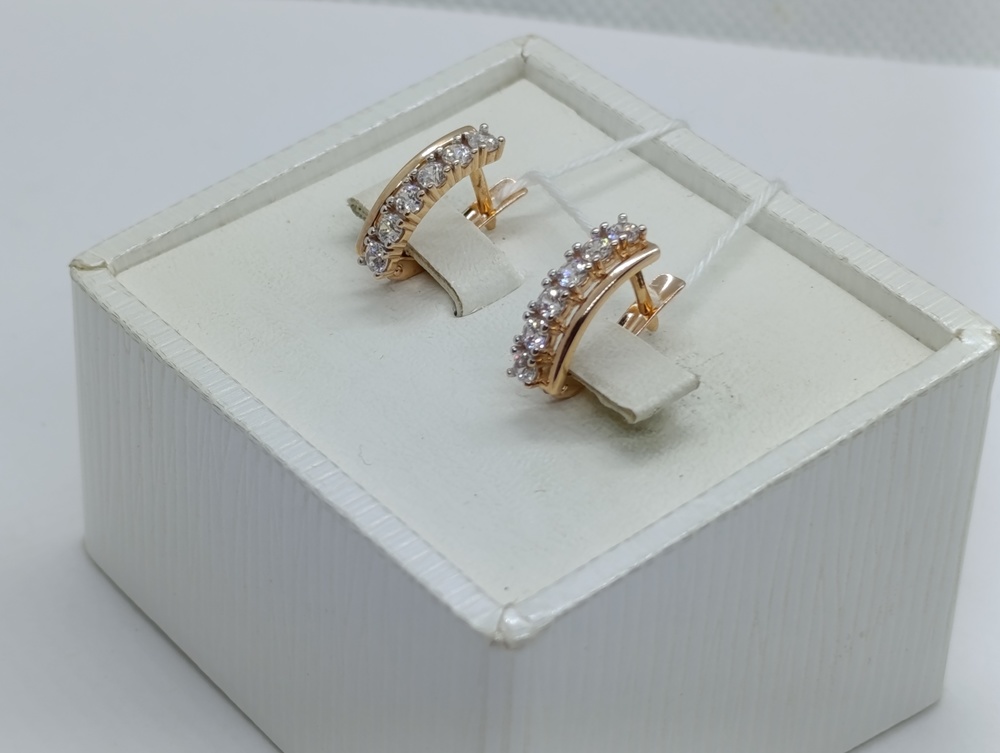 СКМИ375 СЕРЬГИ С КАМНЯМИ (Au 375)