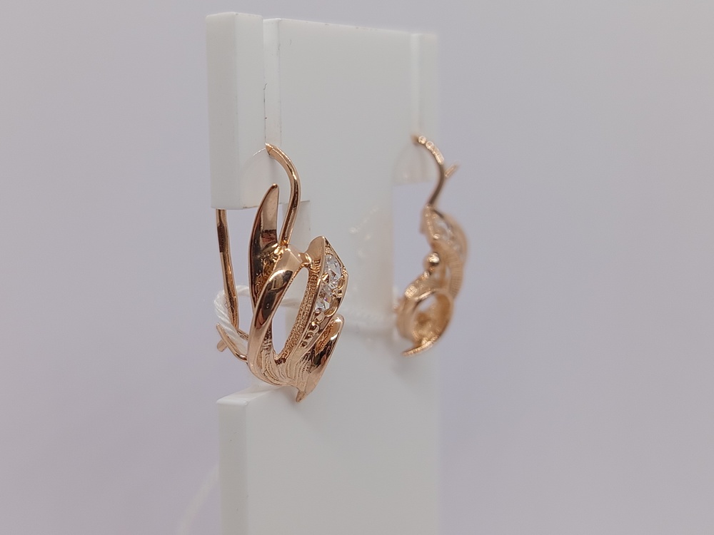 СКМИ585 СЕРЬГИ С КАМНЯМИ (Au 585)