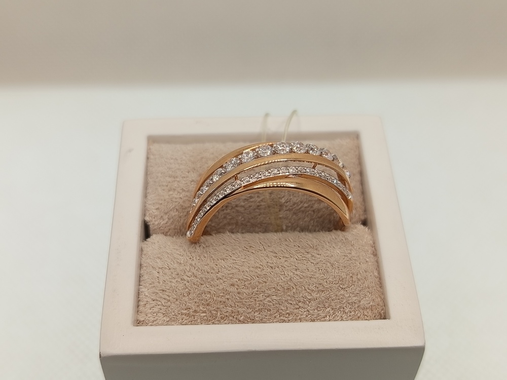 КОЛЬЦО С КАМНЯМИ (Au 585)