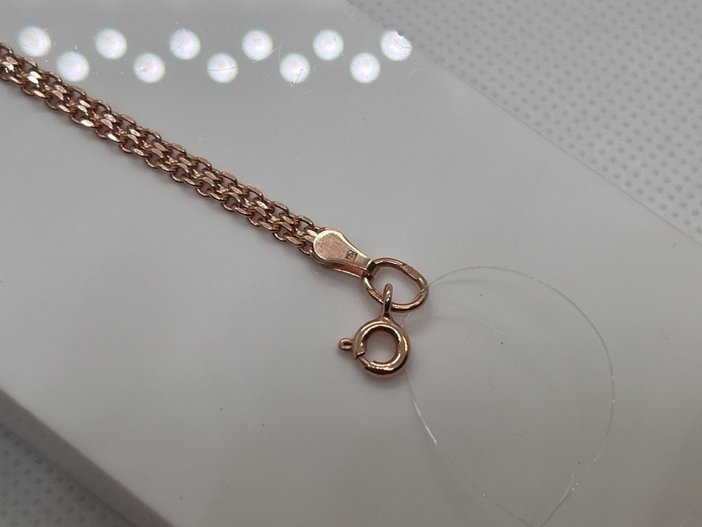 7050202П-17 БРАСЛЕТ ПУСТОТЕЛЫЙ Бисмарк машинный (Au 585)