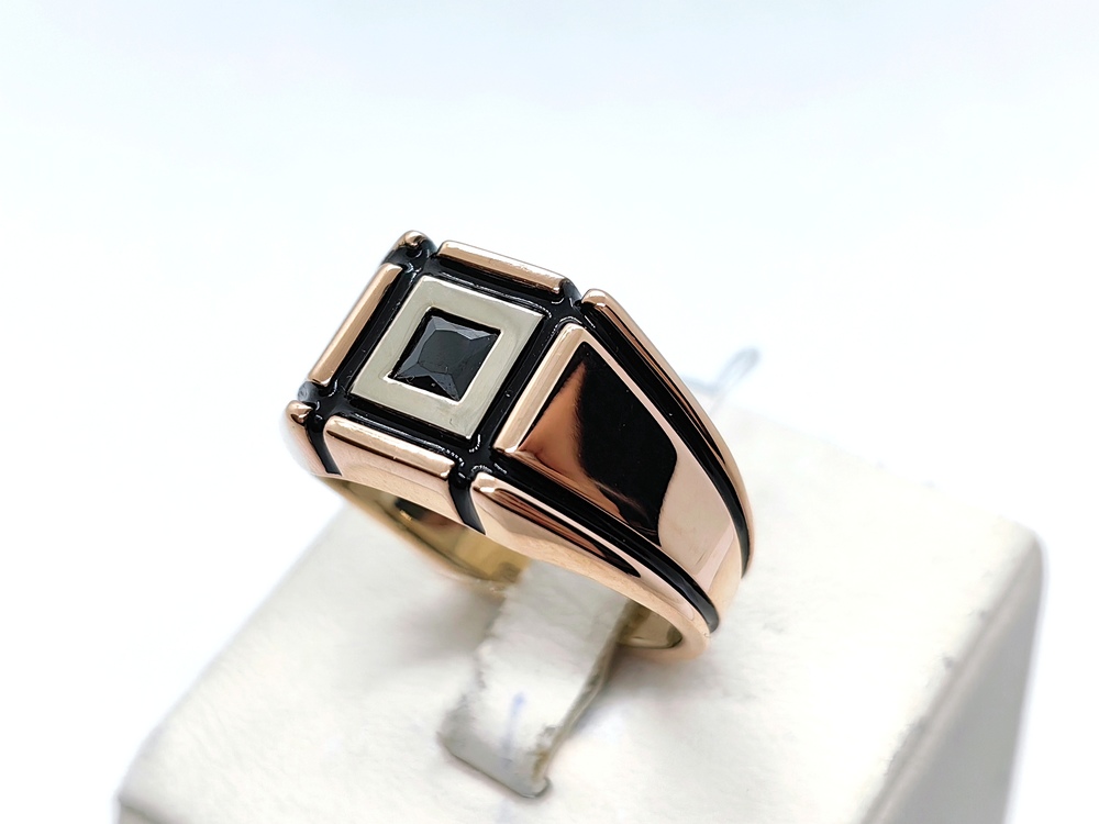 КОЛЬЦО ПЕЧАТКА оникс (Au 585)