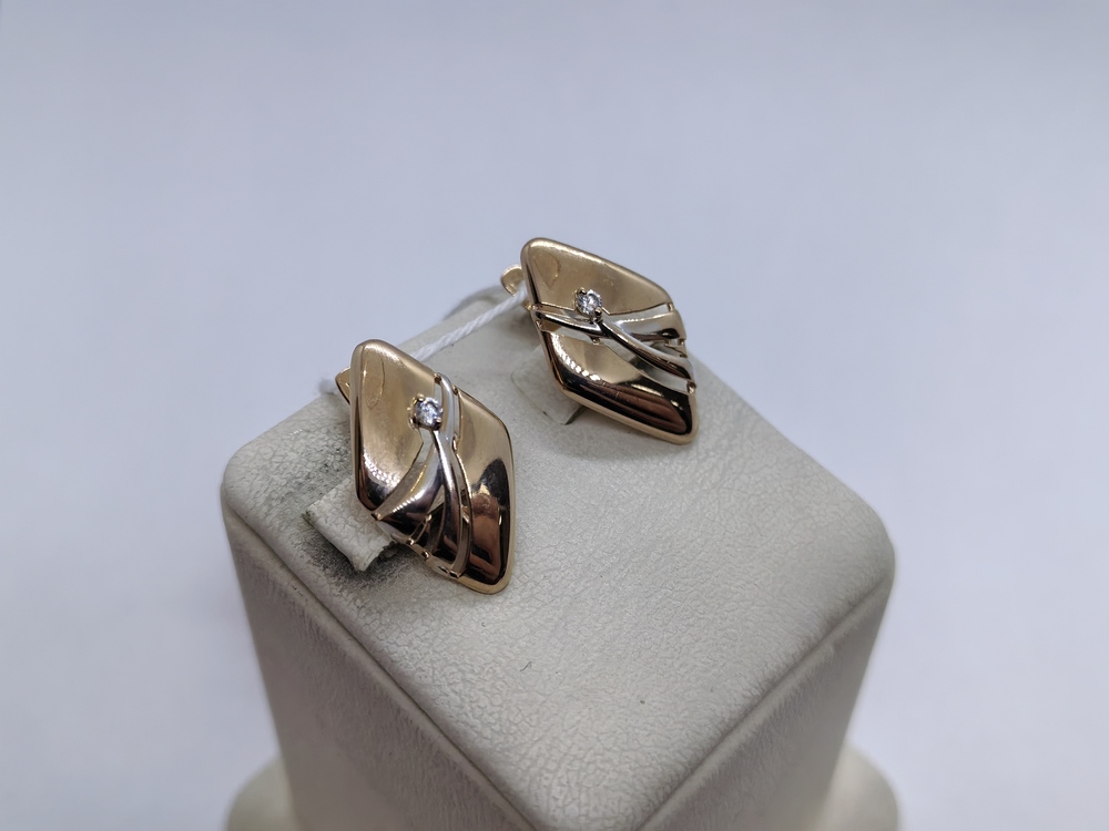 СЕРЬГИ С КАМНЕМ (Au 585)