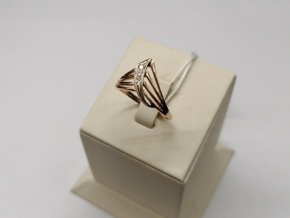 КОЛЬЦО С КАМНЯМИ (Au 585)