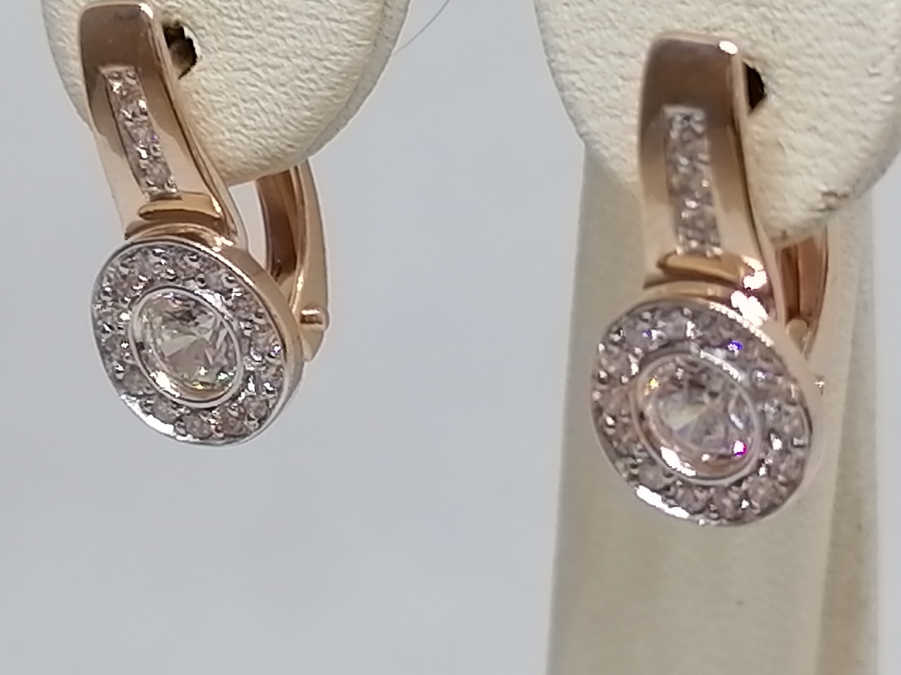 СЕРЬГИ С КАМНЯМИ (Au 585)