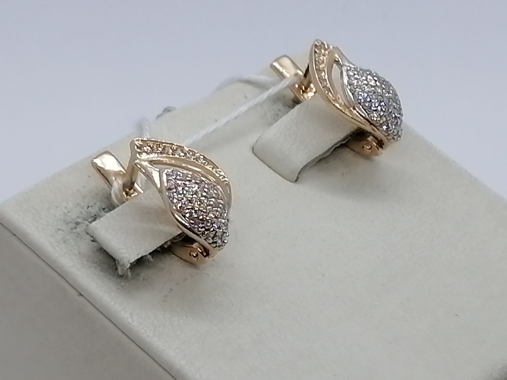 СКМИ585 СЕРЬГИ С КАМНЯМИ (Au 585)