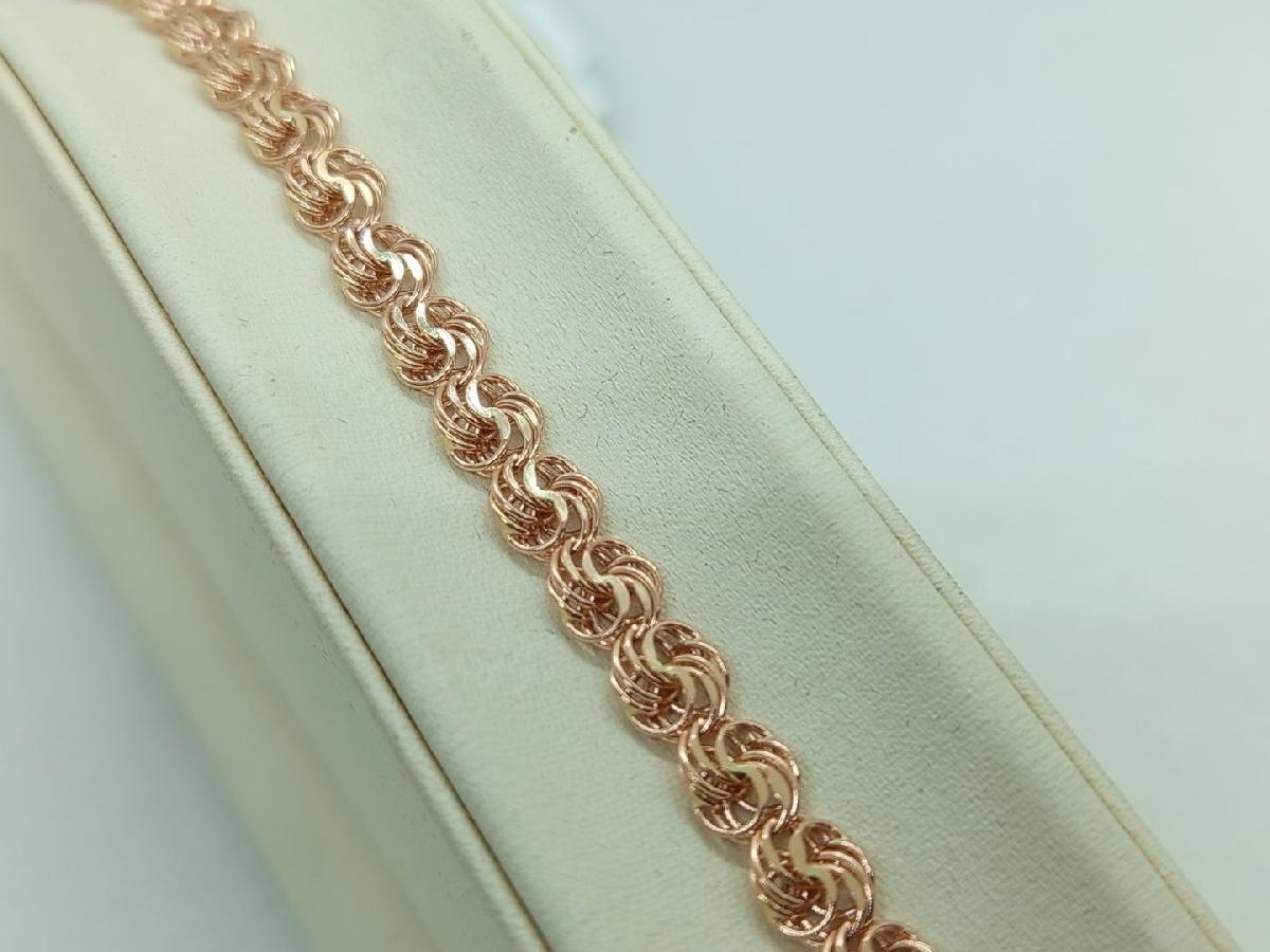 Роза Б050 БРАСЛЕТ ПУСТОТЕЛЫЙ Роза (Au 585)