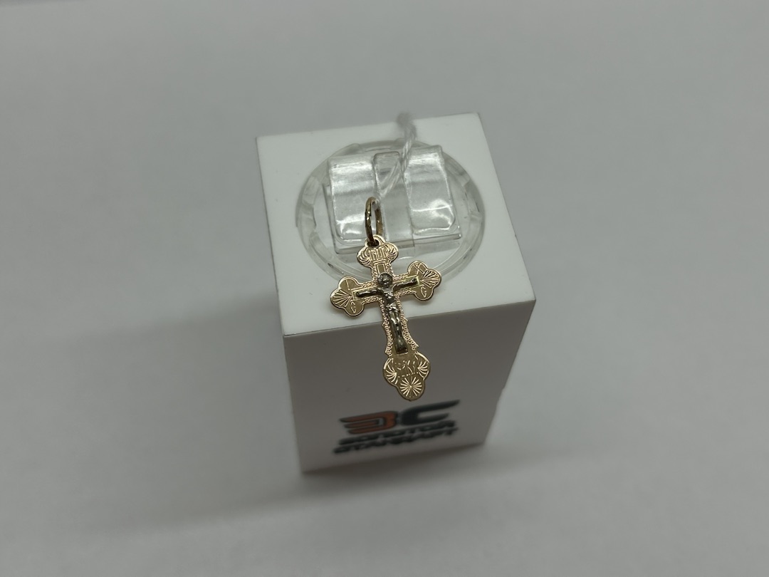 ПОДВЕСКА КРЕСТ БЕЗ КАМНЯ (Au 585)