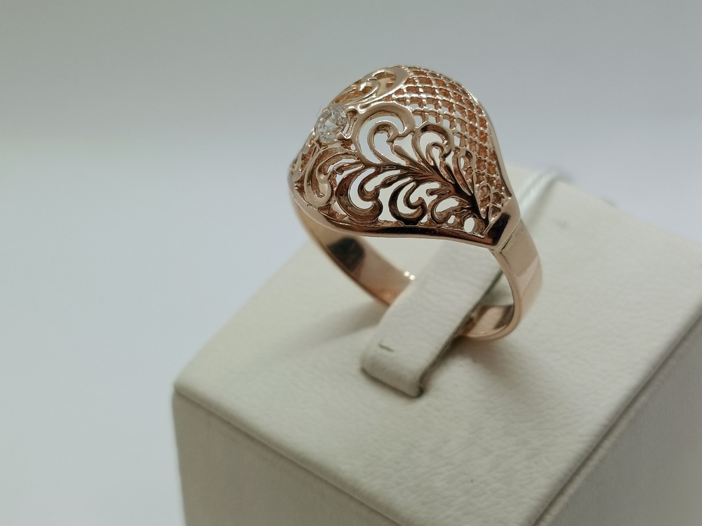 КОЛКМ585 КОЛЬЦО С КАМНЕМ (Au 585)