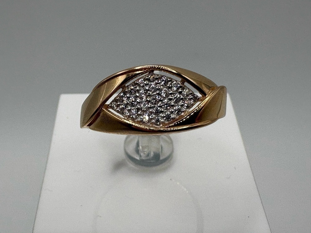 КОЛЬЦО С КАМНЯМИ (Au 585)