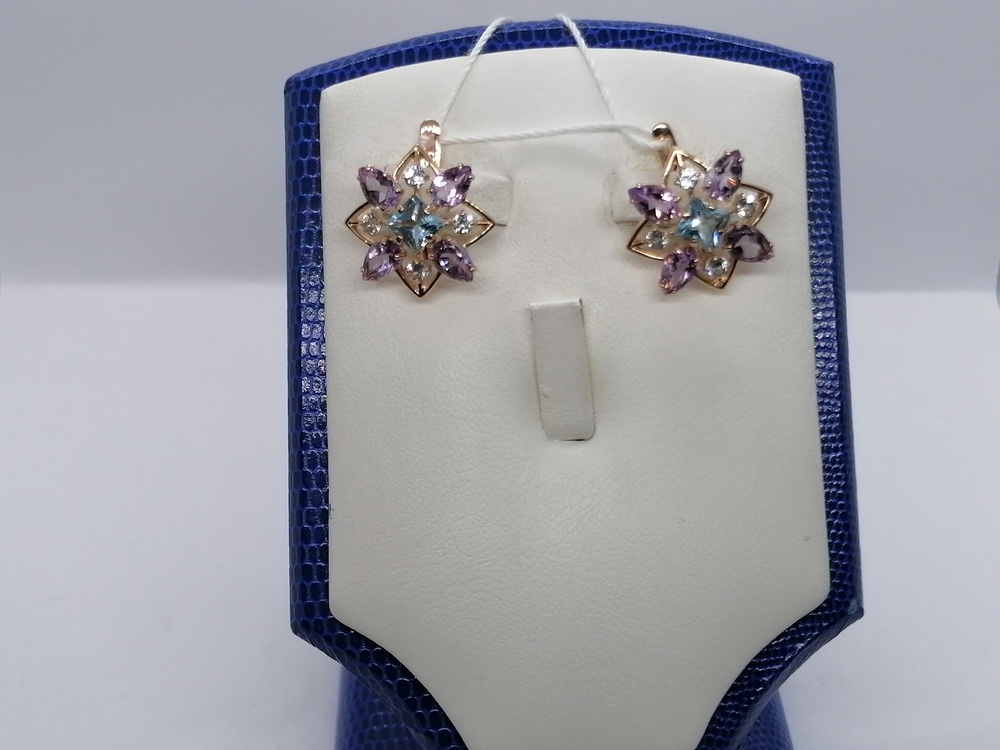 СЕРЬГИ С КАМНЯМИ (Au 585)