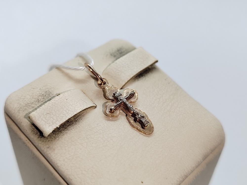 ПОДВЕСКА КРЕСТ БЕЗ КАМНЯ (Au 585)