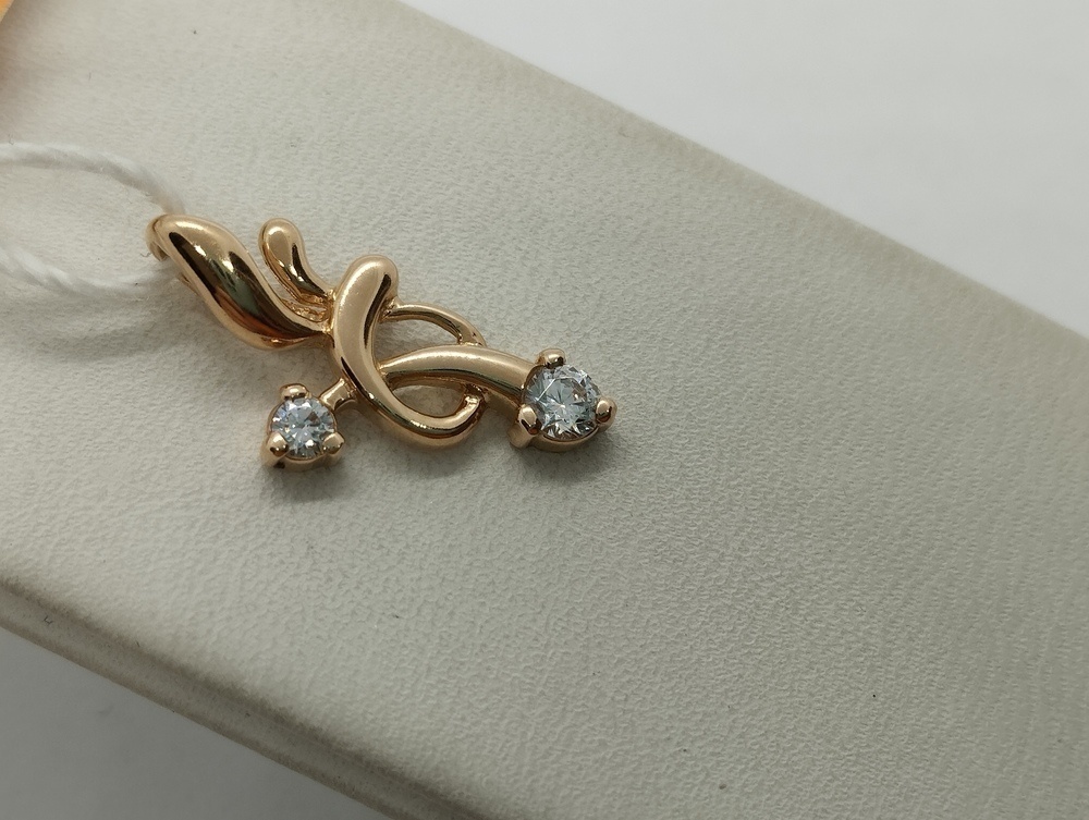 ПОДКМИ585 ПОДВЕСКА С КАМНЯМИ (Au 585)