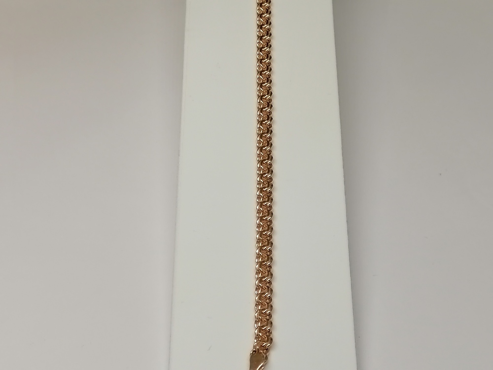 7080200П-17 БРАСЛЕТ ПУСТОТЕЛЫЙ Бисмарк (Au 585)