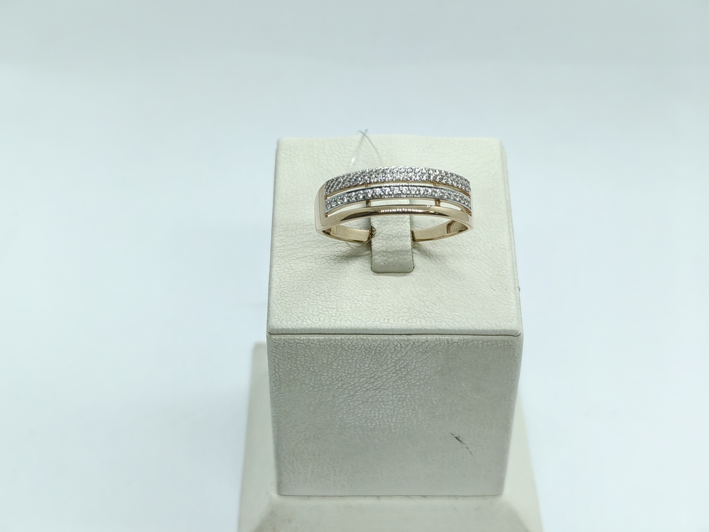 КОЛЬЦО С КАМНЯМИ (Au 585)