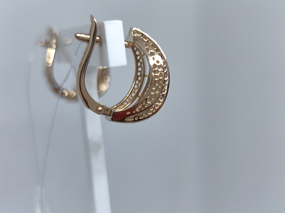 СЕРЬГИ БЕЗ КАМНЯ (Au 585)